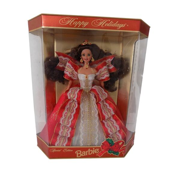 Vintage 1997 Happy Holidays Special Edition Barbie doll Mattel 17832 NEW - Picture 1 of 4